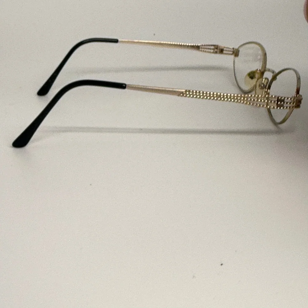 Apollo 111 Eye Q Gold Oval Eyeglass Frames Vintage Style Twisted Rope Temple